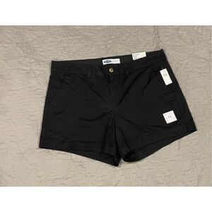 Old Navy Black Shorts Women’s 14 Everyday Short Mid Rise New